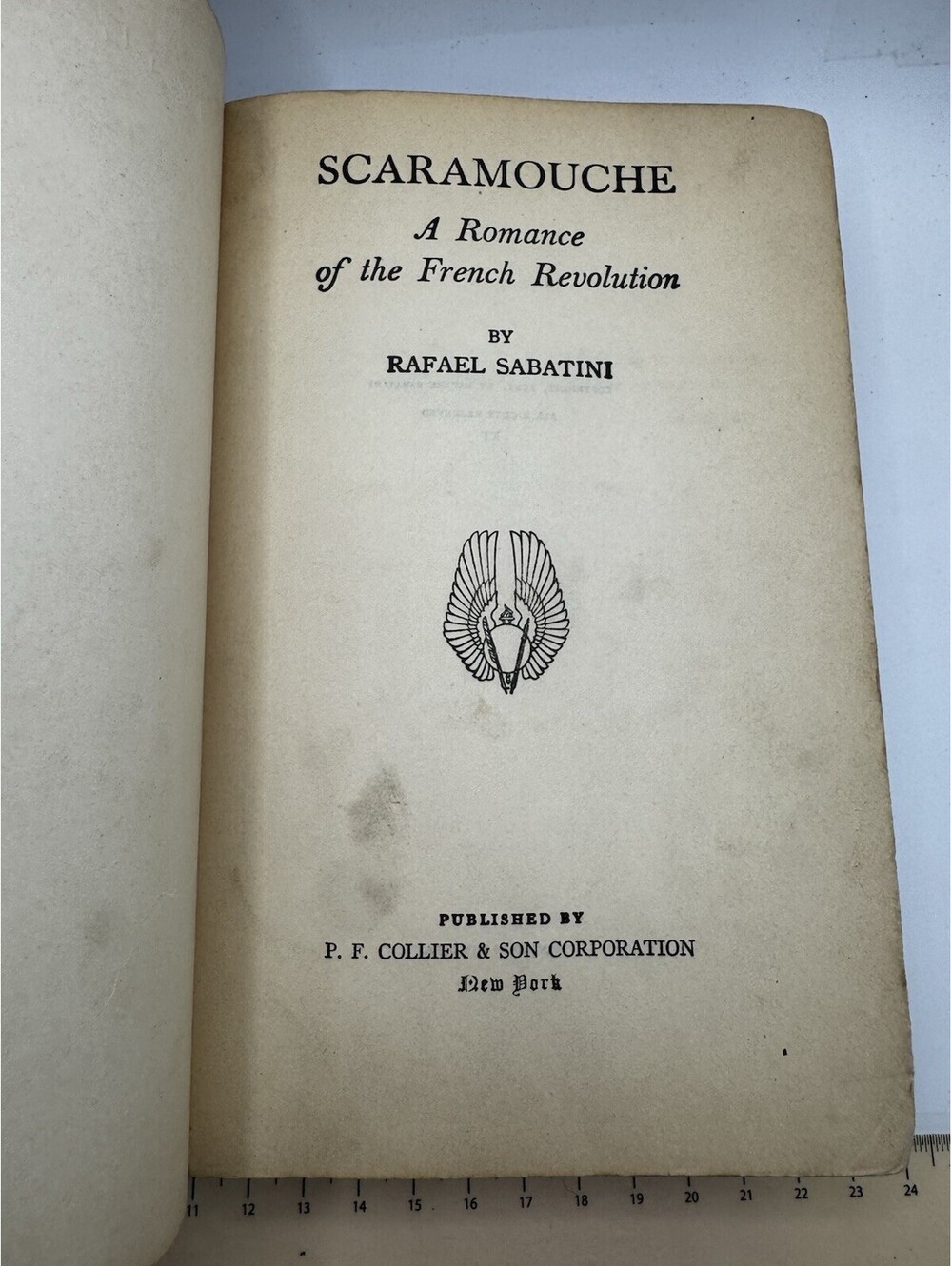 Scaramouche: A Romance of the French Revolution by Rafael Sabatini, 1921 Collier